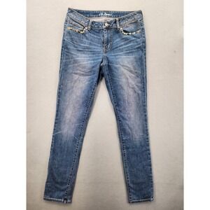 Victoria's Secret Vintage London Jean VS Pencil Skinny Embellished Blue Jeans‎ 8